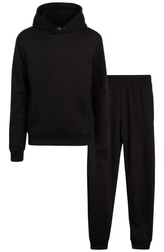 Real Love Girls Pants Set - 2 Piece Fleece Girls Sweatpants and Hooded Pullover Sweatshirt Youth Kids Activewear Set (7-16)