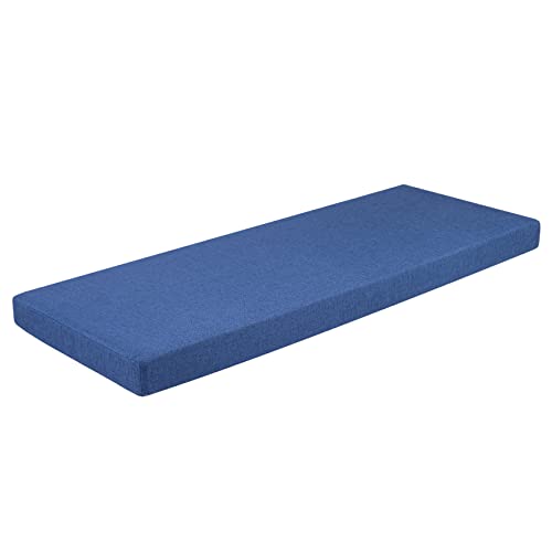 ROFIELTY Custom Size Bench Cushion Patio Bench Seating Cushion Indoor Bench Cushion Outdoor/Indoor Bench/Swing Cushion Porch Swing Cushion Bench Pads (Blue,31.4*11.8*1.96in)