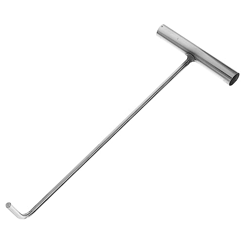 MUSISALY Stainless Steel Manhole Cover Lifter Heavy Duty T-Shaped Lifting Hook for Manhole Lid Drain Pull Tool
