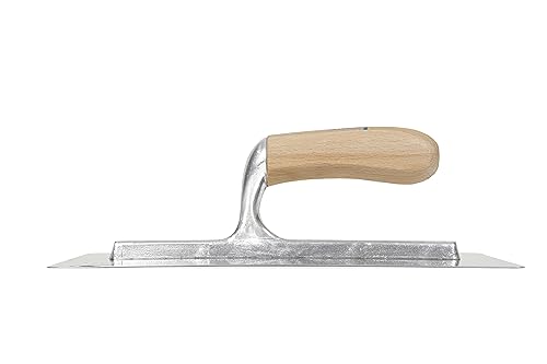 Knauf Traufel mit gebogenem Blatt, 300-mm – Spachtel-Kelle mit konkav geformtem Blatt, zum Auftragen von Spachtel-Masse bei Gipsplatten-Fugen an Wand und Decke