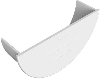 Freeflow FRR608W White 112mm Half Round Gutter Internal Stop End