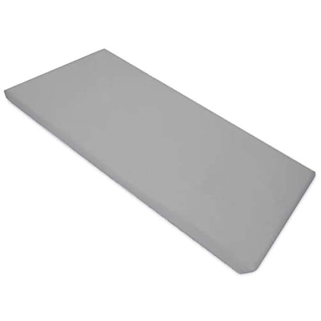 American Baby Company Fitted Nap Mat Sheet with Elastic Corners 24 x 48 x 4 - Soft & Breathable Microfiber Rest Mat Sheet or Nap Mat Cover for Daycare, Kindergarten & Preschool, Gray
