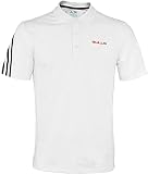 adidas NBA Men's Chicago Bulls Climacool 3 Stripe Polo, White