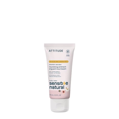 Image of Attitude Protective Body Ointment, Plant and Mineral-Based Ingredients, Vegan and Cruelty-free Personal Care Products for Sensitive Skin, Unscented, 2.5 Fl Oz