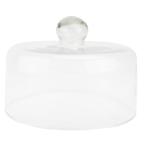 CRILSTYLEO 1 Pc Tapa de Cristal para Pasteles Fuente Redonda para Servir Salpicadura de la Cubierta de Alimentos Cubierta de Vidrio para Platos fríos Carpa Protectora de Alimentos