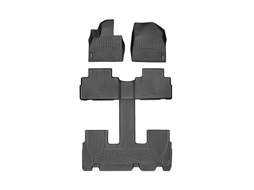 WeatherTech Custom Fit FloorLiners for Hyundai Palisade - Full Set (441578-1-2-3) Black