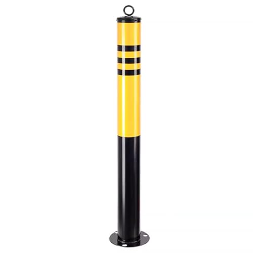 Safety Bollard Poste de amarração de segurança, postes de amarração de ferro amarelo com fita reflex