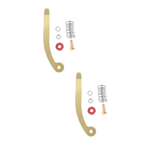 SHOWERORO 2pcs Guitar Vibrato Tailpiece Electric Guitar Bridge Tremolo Hand Crank Accessory Replacement Part for