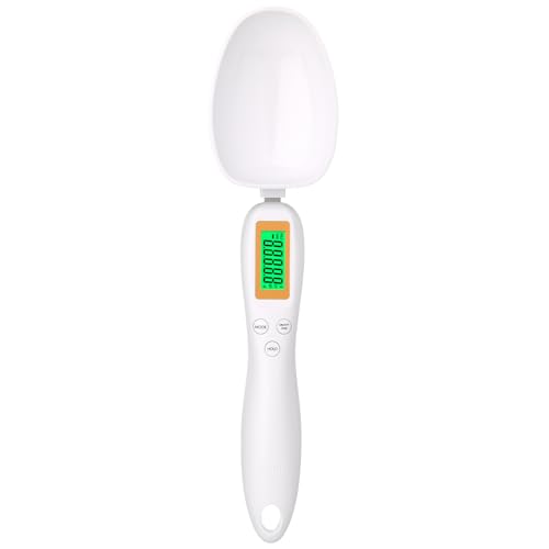 Löffelwaage Digitaler messlöffel 500g / 0 1g Löffelwaage digital Wiegelöffel mit Hold-und Tara-Funktion 4 Einheiten und LCD-Display Löffelwaage für kleinste Mengen Feinwaage für Gewürze