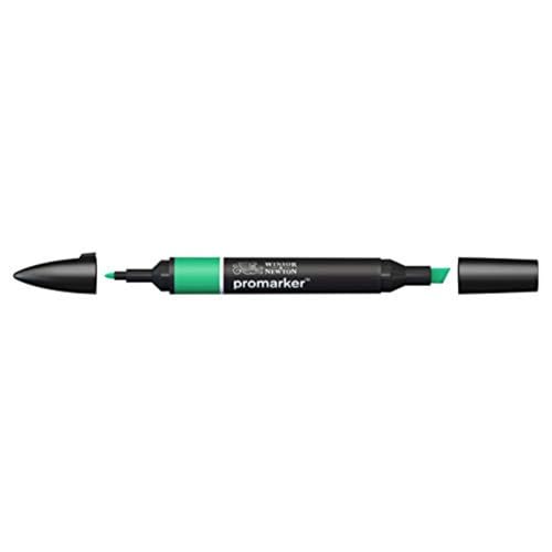 Image of Winsor & Newton Promarker, Alcohol Based Markers, Emerald (G657), Double Tipped Drawing Marker Set for Artists, Graphic Designers, Illustrators - Chisel & Fine Twin Tip, Streak Free Coverage