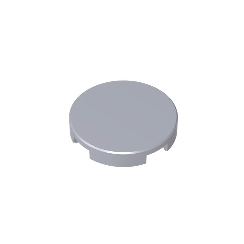 Gobricks 14769 Circular Plate Tile Round 2x2 with Bottom Stud Holder 50 Pieces GDS-611 Compatible with Lego Building Blocks Color:Flat Silver