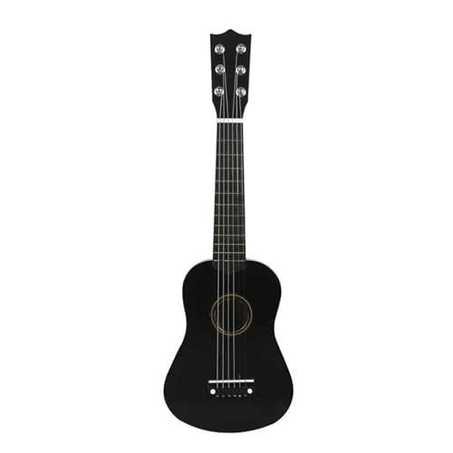 Guitarra ukelele de 6 cuerdas de tilo de 21 pulgadas con púas, instrumento acústico portátil para...