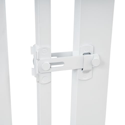 ieLsngai Haustiergitter Extra Hoch Höhe 150cm, Breite verstellbar 90-97cm, Sicherheits-Haustiergitter, Automatische Schließung, Stababstand 3.5cm, 270°Türöffnung,Ohne Bohren für Treppen/Türen