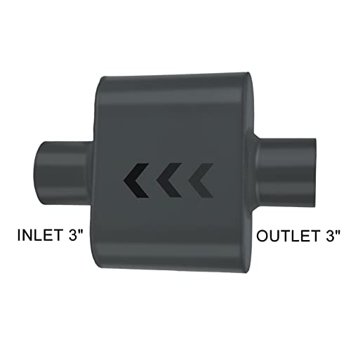 Image of Pair of Single Chamber Performance Race Muffler 3 inch Center /Center Universal Steel Muffler (3 Inch)