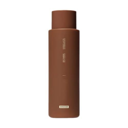 Self-Tanning Milky Essence Self Tanner for Face and Body Bronzed Tan While Nourishing Skin for an Effortless Full-Body Glow. Silky Formula Glides Onto Skin for Foolproof (Medium Dark)