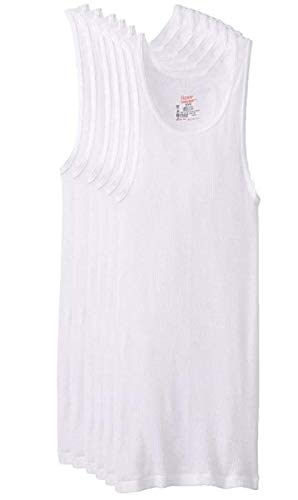 Mens 6-Pack Comfort Soft Tanks, White, XXX-Large
