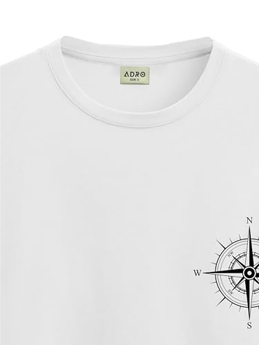 Image of ADRO Unisex 100% Cotton Regular Tshirt | Printed | Graphic Printed | Chest Printed