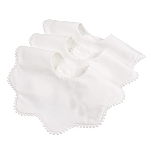Image of Bamery Baby Bandana Bibs White Cotton Drool Bibs for Drooling and Teething Absorbent for Boy Girl