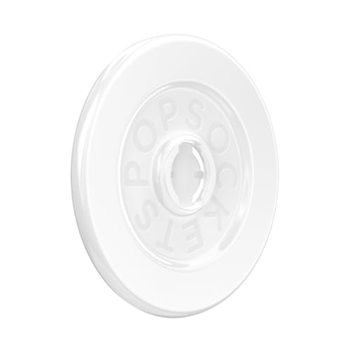 PopSockets Round Magnetic Base Only Compatible with PopSockets Tops White - Glossy White