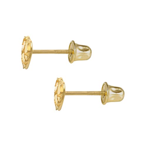 14K Yellow Gold Nugget Stud Earrings3