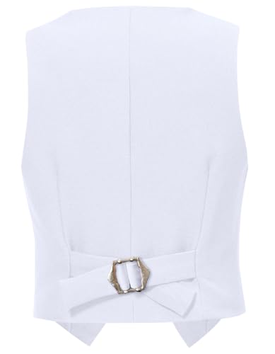 Image of Visaccy Boys Vest Kid Boy Formal Suit Vest for Wedding School | 3 Buttons,Fully Lined,Adjustable Waist,Toddler Boy Dress Vest