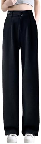 Betusline Womens Winter Wide Leg Dress Pants Work Thermal Warm Tr...