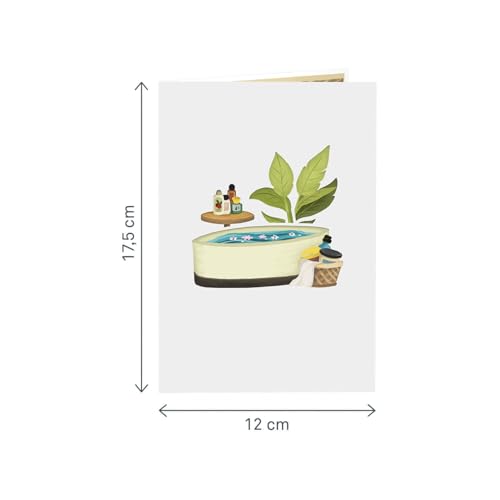 papercrush® Pop-Up Karte Wellness Gutschein - 3D Gutscheinkarte zu Weihnachten (Sauna & Spa) - Wellnessgutschein für Massage & Beautybehandlung, Geldgeschenk für Frauen, beste Freundin, Männer & Paare