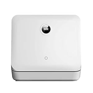 Aanrecht vaatwasser, 5 wasprogramma’s draagbare vaatwasser met 8,5-liter ingebouwde watertank en inlaatslang en…