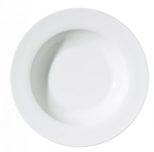 METRO Professional Assiettes à Soupe Fine Dining, Porcelaine, Ø 21,5 cm, Blanc, Lot de 6