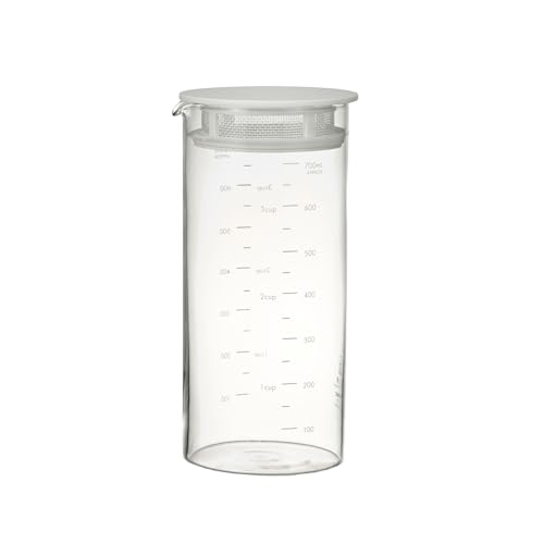 HARIO(�n���I) �ϔM�K���X �t���[�c�s�b�`���[ SLOWRA 700mL �ۑ��e�� �r�l�K�[ �Е� ���| ���� �z���C�g ���{�� SFPI-700-W
