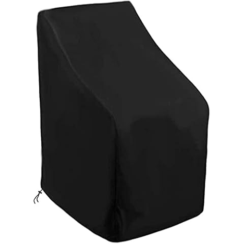 JQDZX Stacking Chair Cover, 210D Oxford Fabric Rainproof Windproof Anti-UV- Garden Patio Chairs Reclining Chair Protective Cover with Storage Bag, for Outdoor Furniture Garden (89 * 89 * 120/89cm) Cover