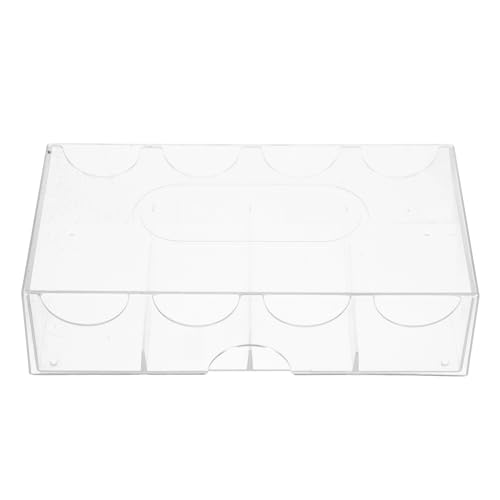 ibasenice Portable Poker Chip Holder Multi-function Transparent Chip Case with Four-grid Design for Convenient Classification and Storage for Poker Games and Item Organization
