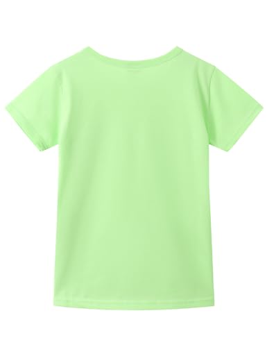 Image of Noomelfish Girls Short Sleeve Heart Pocket T-Shirts Casual Cotton Tee Tops Blouse (5-12 Years)
