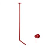 BiaoTeng Rubinetto Monocomando per Lavabo da Bagno da Soffitto a Muro Caldo e Freddo Miscelatore Lavabo Bagno da Incasso Ottone Rosso