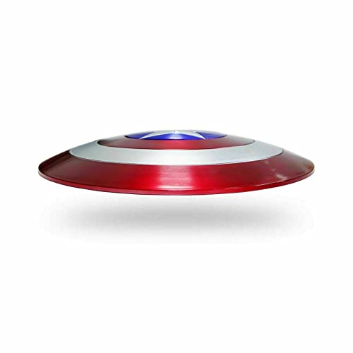 Image of ART N CRAFT 24 Inch Metal Captain Shield Prop Replica Red Silver Color | Comic Style Collectible with Adjustable Belt | Marvel Avengers Cosplay Gift for Home Decor & Display