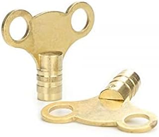 LKT Radiator Bleed Key - Radiator Valve Clock Style Key for Bleeding and Venting Air Vent Valve - Heavy Duty Brass - Pack of 2