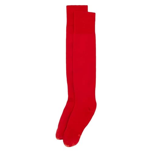 Mitre Mercury Calzini sportivi da calcio per bambini, tinta unita, kit per squadre di calcio, lunghi e leggeri, traspiranti, scarlatto, mini (taglia 31-34)