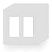 Faith 2-Gang Decorator Screwless Wall Plates Child Safe Outlet Covers, 4.68"H x 2.93" L, Fits GFCI, USB Receptacle, Dimmers, and Lighting Controls, ETL Listed, White, 10-Pack