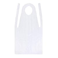 Artibetter 100 Stück Einweg-Plastikschürzen für Kunsthandwerk Malerei Kochen, Weiß, Polypropylen, 95 x 60 x 0,1 cm, Kochschürze, Einfarbig, Unisex-Erwachsene