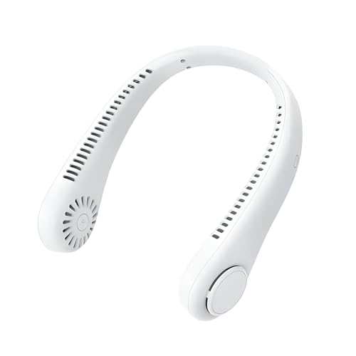 Image of Bladeless Neck Cooler - Portable Neck Fan for Heat Relief, Wearable Personal Air Conditioner with Adjustable Cooling, Rechargeable Bladeless Neck Fan for Outdoor Use, Lightweight Hands