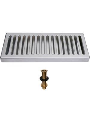 Flush Mount Drip Tray 12" X 5" X 3/4" with Drain - Counter or Surface Mount