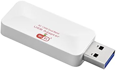 New AC1300 USB WiFi Adapter- 2.4G/5G Dual Band Wireless Network Adapter for PC Desktop, MU-MIMO WiFi Dongle, USB 3.0, Supports Windows 11, 10, 8.1, 8, 7, XP，Vista，Works with Any Router