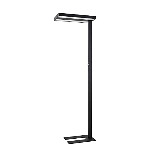 Arcchio LED Stehlampe 'Nelvana' dimmbar mit Bewegungsmelder in Schwarz aus Aluminium u.a. für Arbeitszimmer & Büro (1 flammig, inkl. Leuchtmittel) - Büro-Stehleuchte, Bürolampe, Floor Lamp Cover