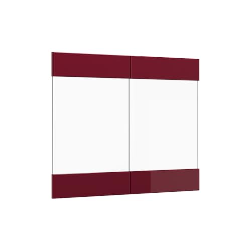 Vicco Façade de Cuisine R-Line, Rouge Brillant, 79.2x59cm façade de Meuble pour Meuble Mural vitré, adapté aux armoires de Cuisine R-Line pour Une...