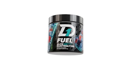 D1 Fuel Elite Electrolyte Powder Packets - Sugar-Free, Hydration Multiplier, Rehydration for Young Athletes, Paleo, Keto, Sticks, Zero Sugar, Performance Drink Mix - Wildcard Berry