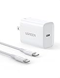 UGREEN USB C Charger 18W Power Delivery with USB C to Lightning Cable Type C Wall Charger for iPhone 11 Pro Max Xs Max XR X 8 Plus 7 6 Plus, iPad Pro