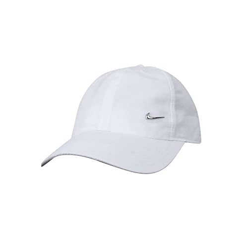 Nike Kinder Unisex Metal Swoosh Logokappe Cap Weiss