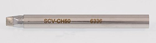 Image of Metcal SCV-CH50 SxV Series Hand Soldering Tip for High Thermal Demand Applications, 460 Degree C Maximum Tip Temperature, Chisel, 5.0mm Tip Size, 10mm Tip Length