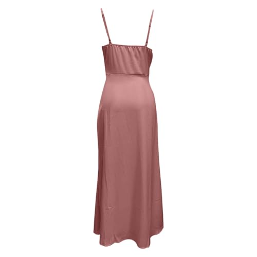 Robe d'été décontractée en satin sans manches à taille haute épurée