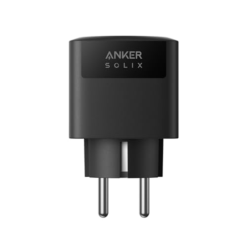 Anker SOLIX Smart Plug für Balkonkraftwerk, Solarbank 2 Serie, WLAN, Bluetooth, Präzise Stromlasterkennung, Spart Stromkosten, Plug&Play, App, Fernbedienung, 2500W Max Last, Solarenergie zuhause
